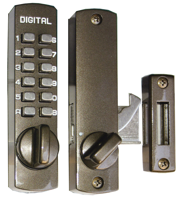 デジタルロック スーパースリム３０ 引戸・ドア兼用玄関錠 ブロンズ《H-04-4》
