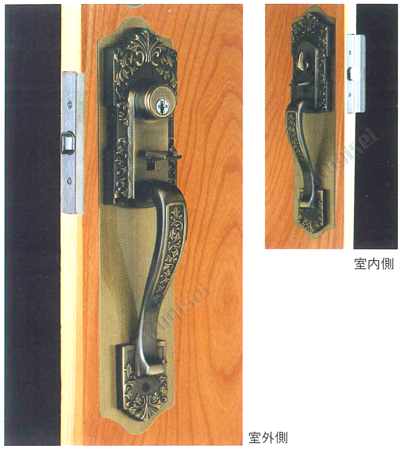 長沢製作所924504古代 サムラッチワンロック取替錠 AＢ色